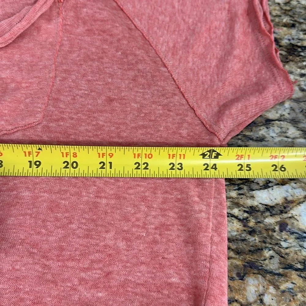 We The Free Free People Boho Oversized Kyoto Tee In Guava Size L